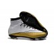 Scrapa da Calcio Nike Mercurial Superfly CR7 FG ACC Bianco Oro
