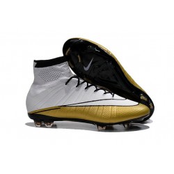 Scrapa da Calcio Nike Mercurial Superfly CR7 FG ACC Bianco Oro