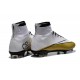 Scrapa da Calcio Nike Mercurial Superfly CR7 FG ACC Bianco Oro