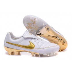 Scarpa da Calcio Nike Tiempo Legend R10 FG ACC Bianco Oro
