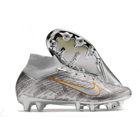 Nike Zoom Mercurial Superfly 9 Elite AG Pro Argento Oro
