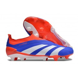 adidas Predator Elite Senza Lacci FG Blu Bianco Rosso