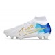 Nike Zoom Mercurial Superfly IX Elite FG Bianco Blu Oro