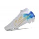 Nike Zoom Mercurial Superfly IX Elite FG Bianco Blu Oro