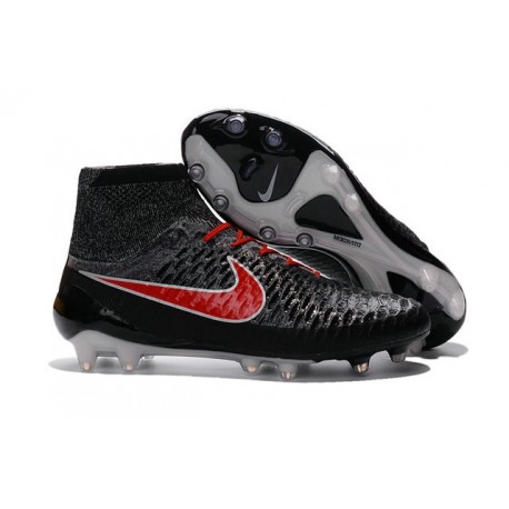 Nuovo Nike Magista Obra FG ACC Scarpe Calcio Nero Rosso