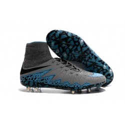 Scarpa Calcio Nike Hypervenom Phantom 2 Terreni Duri FG Grigio Blu Nero