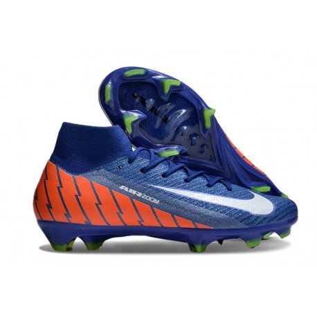 Nike Scarpe Mercurial Superfly 10 Elite FG Blu Arancio Bianco