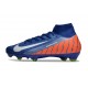 Nike Scarpe Mercurial Superfly 10 Elite FG Blu Arancio Bianco