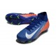 Nike Scarpe Mercurial Superfly 10 Elite FG Blu Arancio Bianco