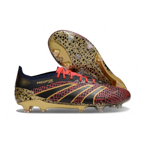 Scarpe adidas Predator 24 Elite FG Rosso Oro Nero