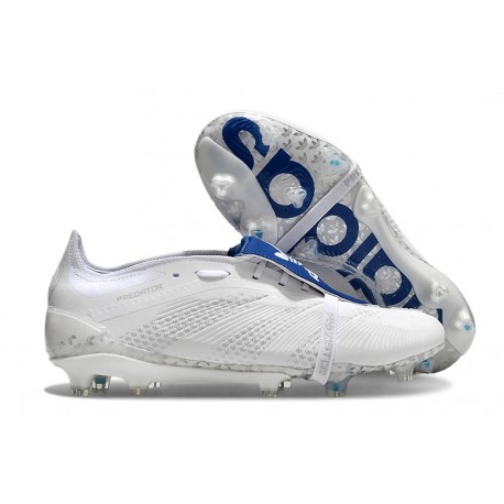 Adidas Predator Elite Foldover Tongue FG Polar Victory - Bianco Argento Metallizzato Blu
