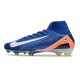 Nike Scarpe Mercurial Superfly 10 Elite FG Blu Bianco Arancio