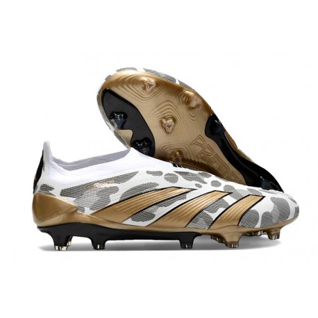 adidas Predator Elite Senza Lacci FG Oro Bianco Grigio
