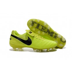 Nuovo Scarpe da Calcetto Nike Tiempo Legend 6 FG Uomo Volt Nero