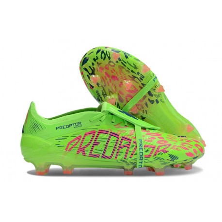 Adidas Predator 2025 Elite FT FG Limone Lucido Rosa Lucido Blu Fusion