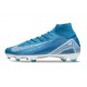 Nike Air Zoom Mercurial Superfly X Elite FG Blu Bianco