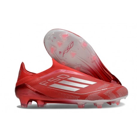 Adidas F50 Elite Senza Lacci FG Rosso Argento