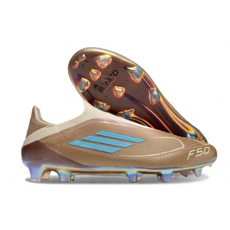 Adidas F50 Elite Senza Lacci FG X Bad Bunny Cardboard Crema Bianco Bright Ciano