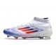 Scarpe Adidas F50 Elite Mid FG Ftwr Bianco Rosso Solare Blu Lucido