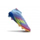Scarpe Adidas F50 Elite Mid FG Blu Fusion Limone Lucido Rosa Lucido