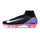 Nike Zoom Mercurial Superfly 10 Elite FG Nero Bianco Rosa Blu