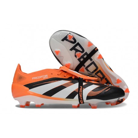 Adidas Predator 2025 Elite FT FG Nero Bianco Arancione