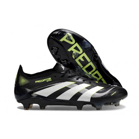 adidas Predator 25 Elite FG Nuovo Nero Bianco Limone Lucido