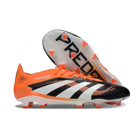 adidas Predator 25 Elite FG Nuovo Nero Bianco Arancione