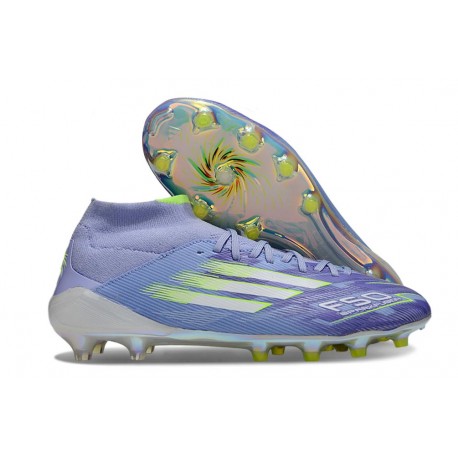 Scarpe Adidas F50 Elite Mid FG Viola Tone Limone Lucido Viola Rush