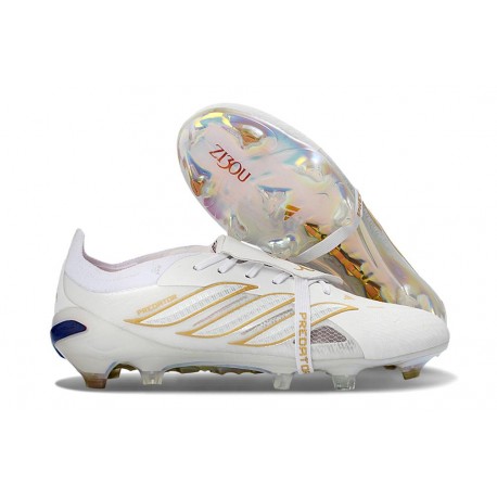 Adidas Predator Elite Foldover Tongue FG Bianco Oro