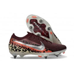 Nike Mercurial Vapor 16 Elite SG Pro Cleat Borgogna Argento Metallizzato Rosso Fossile