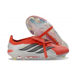 Adidas Predator Elite Foldover Tongue FG Rosso Lucido Nero Core Ftwr Bianco