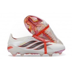 Adidas Predator Elite Foldover Tongue FG Bianco Rosso Nero