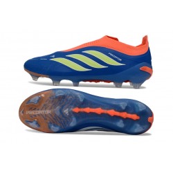 adidas Nuovo Scarpe Predator Laceless Elite FG Blu Arancione Verde Lime
