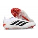 adidas Nuovo Scarpe Predator Laceless Elite FG Bianco Nero Rosso