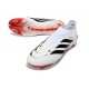 adidas Nuovo Scarpe Predator Laceless Elite FG Bianco Nero Rosso