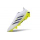 adidas Nuovo Scarpe Predator Laceless Elite FG Bianco Blu Giallo