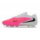 Scarpe da calcio Nike Phantom 6 Low Elite FG Rosa Bianco Nero