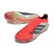 adidas Nuovo Scarpe Predator Laceless Elite FG Bianco Rosso Nero