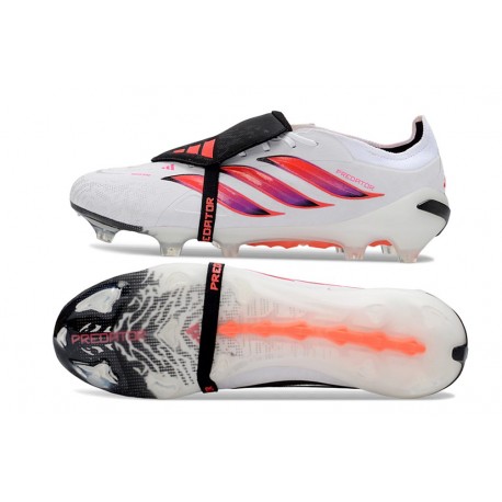 Adidas Predator Elite Foldover Tongue FG Bianco Rosso Nero
