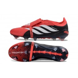 Scarpe da Calcio Adidas Predator Elite Tongue FG Rosso Bianco Nero