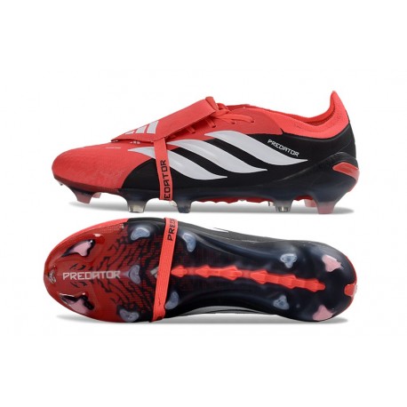 Scarpe da Calcio Adidas Predator Elite Tongue FG Rosso Bianco Nero