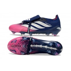 Scarpe da Calcio Adidas Predator Elite Tongue FG Rosa Blu Argento