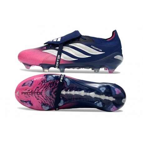 Scarpe da Calcio Adidas Predator Elite Tongue FG Rosa Blu Argento