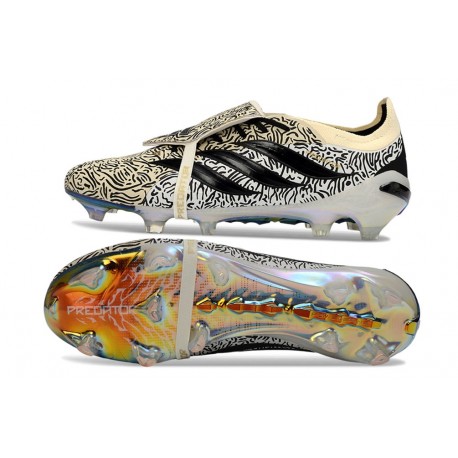 Scarpe da Calcio Adidas Predator Elite Tongue FG Beige Nero