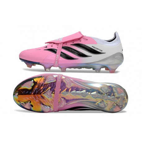 Scarpe da Calcio Adidas Predator Elite Tongue FG Rosa Nero Bianco
