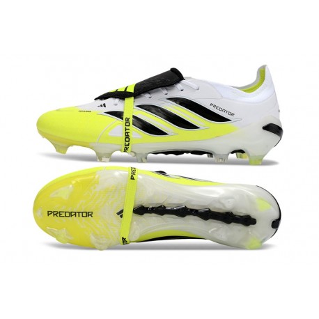Scarpe da Calcio Adidas Predator Elite Tongue FG Bianco Nero Giallo