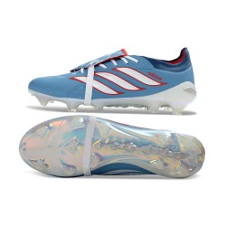 Scarpe da Calcio Adidas Predator Elite Tongue FG Blu Bianco