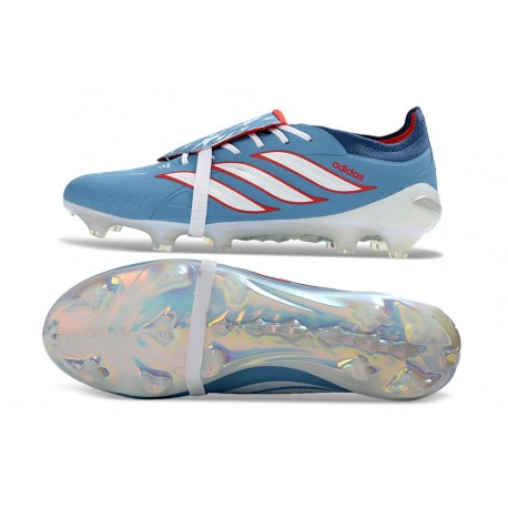 Scarpe da Calcio Adidas Predator Elite Tongue FG Blu Bianco
