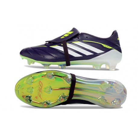 Scarpe da Calcio Adidas Predator Elite Tongue FG Nero Bianco Verde